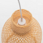 Natural Woven Bamboo Cone Pendant Lamp