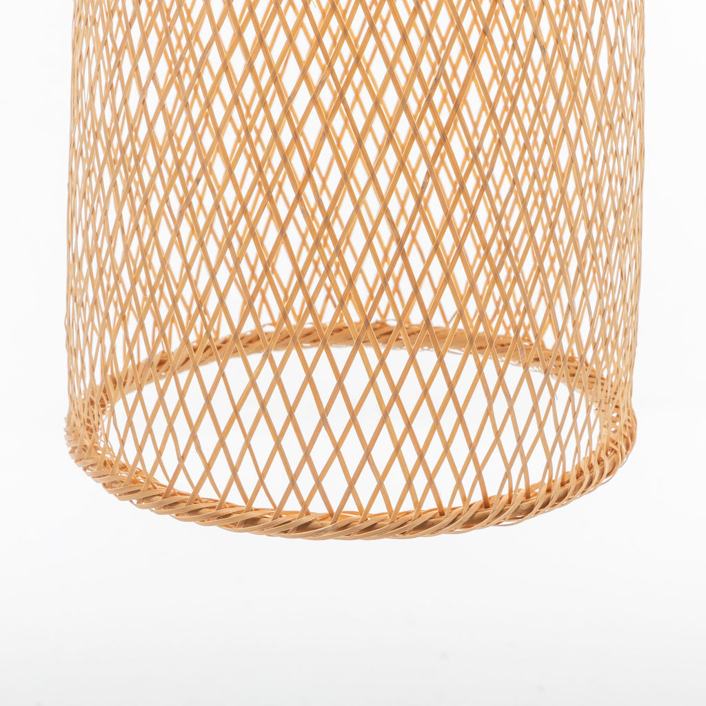 Natural Woven Bamboo Cone Pendant Lamp