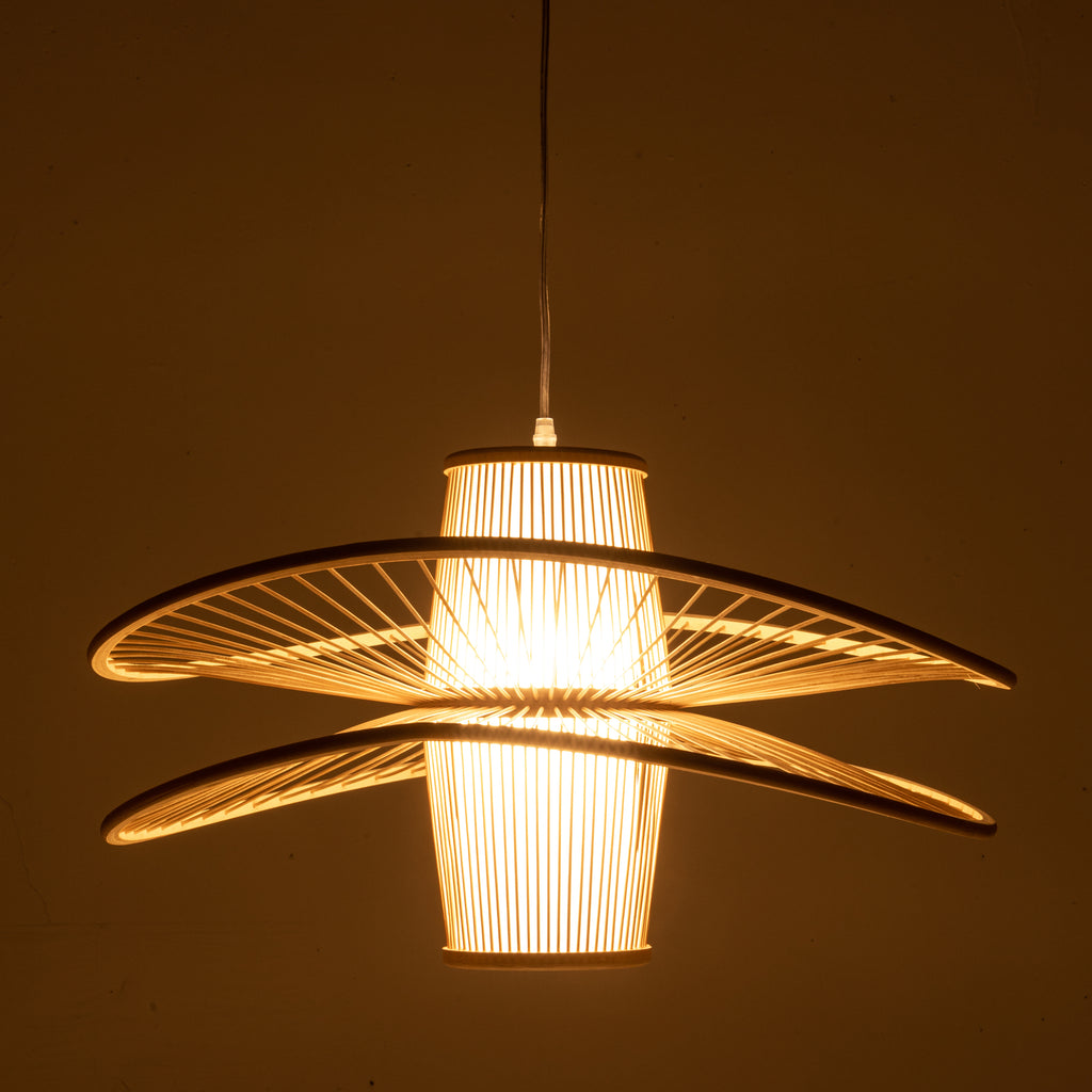 Elysian Breeze Double Bamboo Pendant Lamp