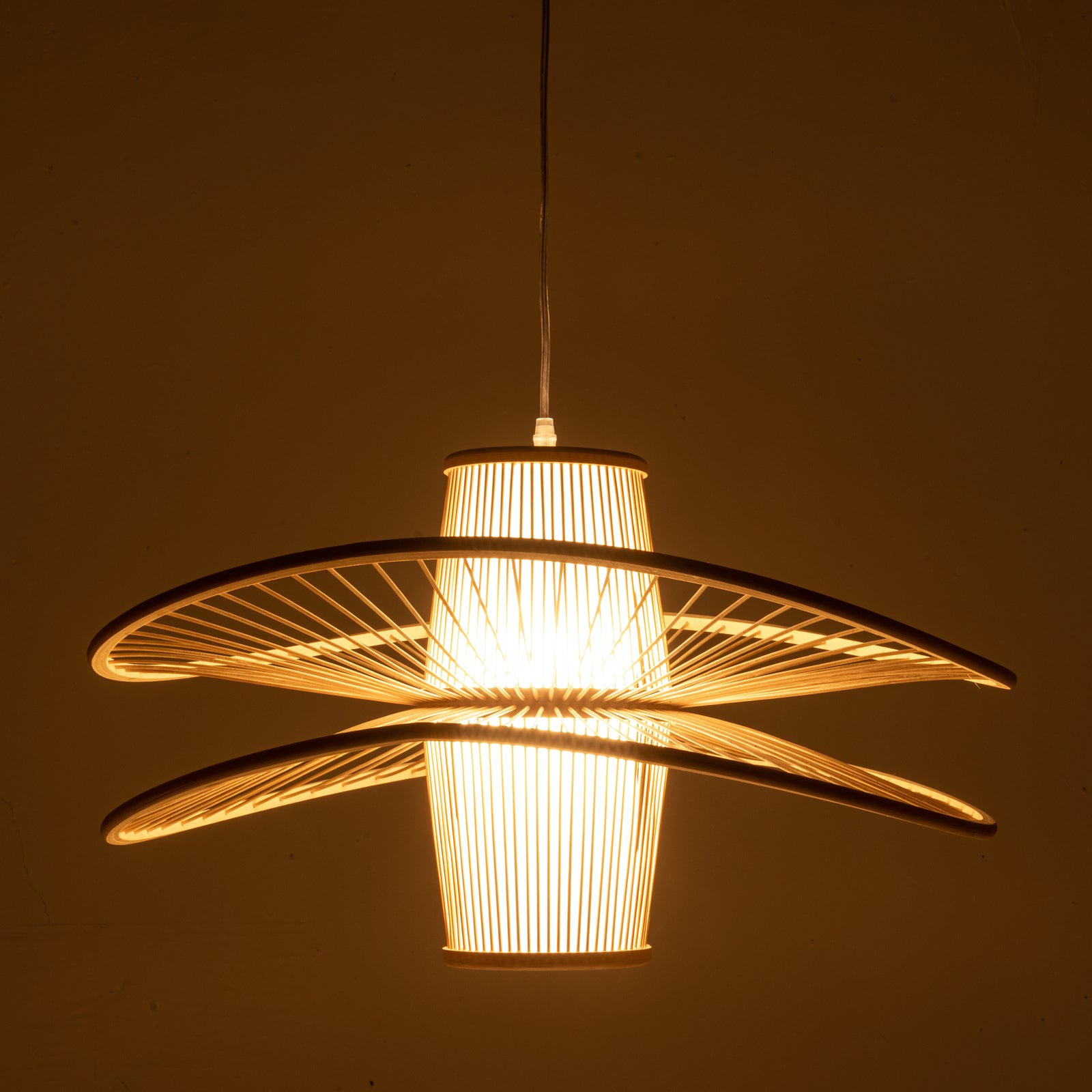 Elysian Breeze Double Bamboo Pendant Lamp