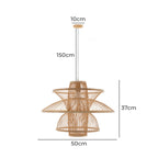 Aurora Hand-Woven Bamboo 3-Layer Pendant Lamp