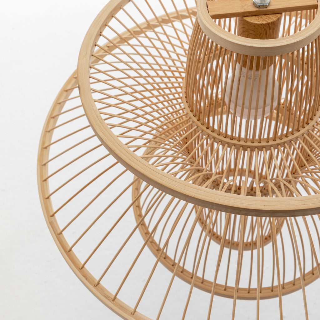 Aurora Hand-Woven Bamboo 3-Layer Pendant Lamp