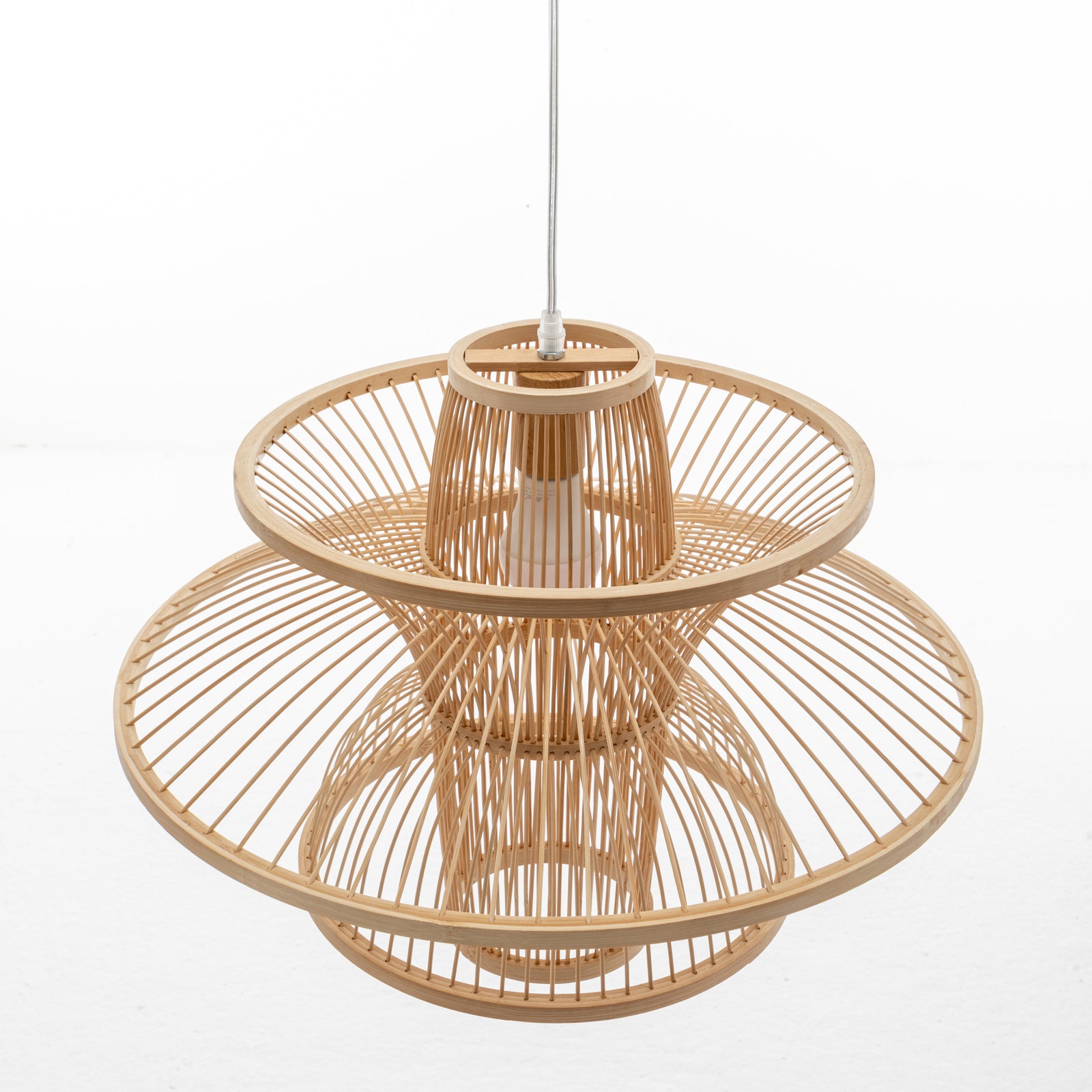 Aurora Hand-Woven Bamboo 3-Layer Pendant Lamp