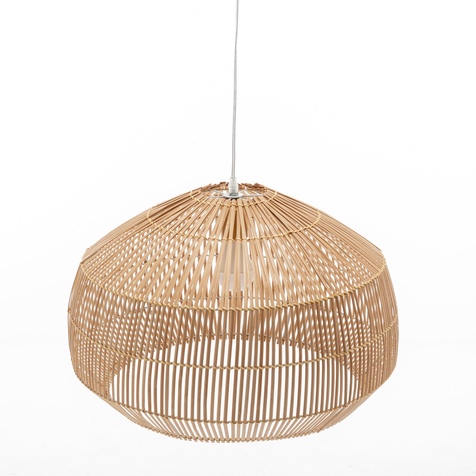 Solara Sphere Hand-Woven Bamboo Pendant Lamp