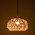 Solara Sphere Hand-Woven Bamboo Pendant Lamp
