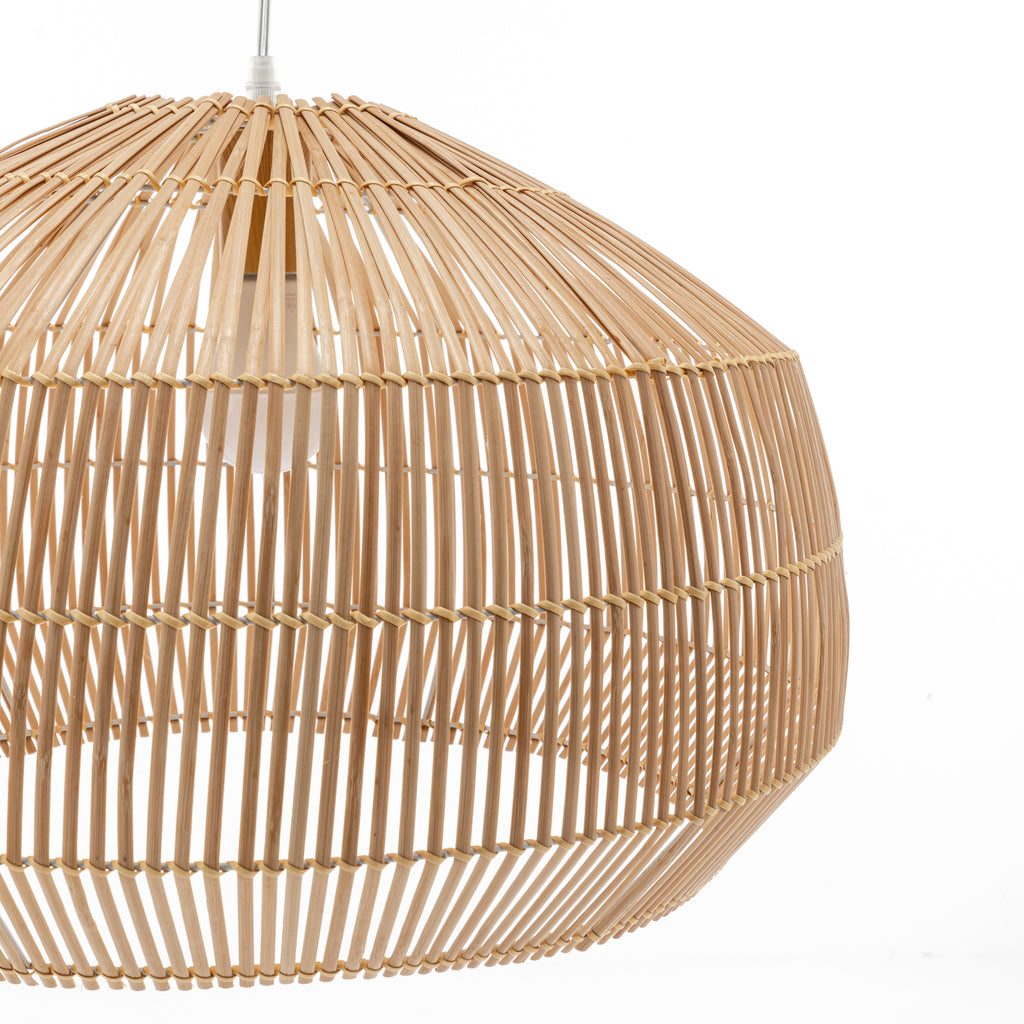 Solara Sphere Hand-Woven Bamboo Pendant Lamp