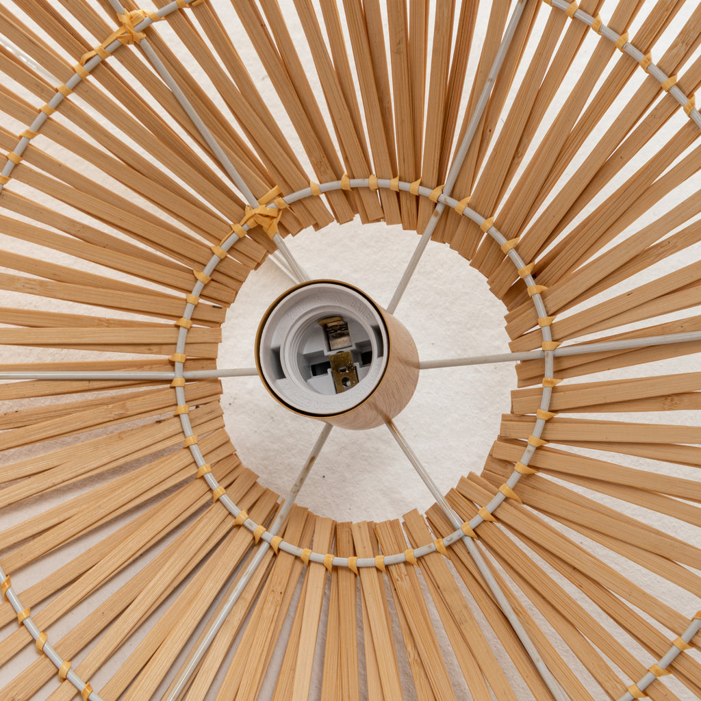 Solara Sphere Hand-Woven Bamboo Pendant Lamp