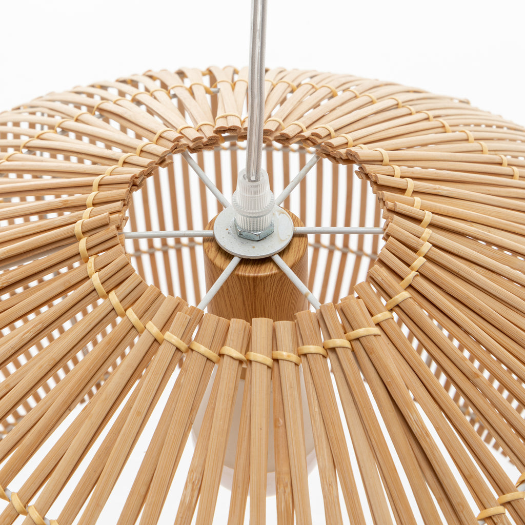 Solara Sphere Hand-Woven Bamboo Pendant Lamp