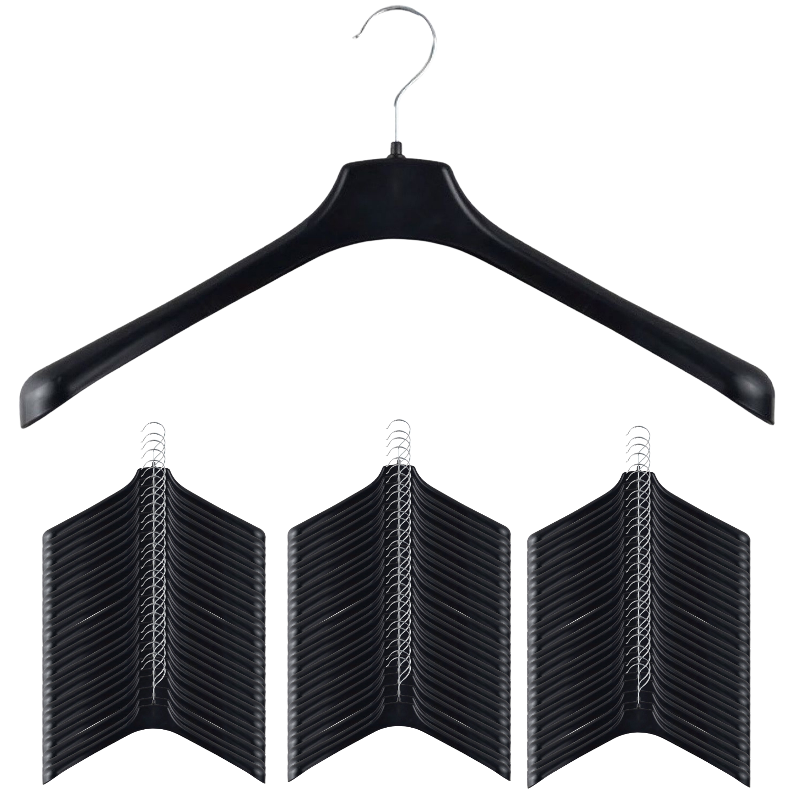 Heavy Duty 460mm Jacket Hangers - Bulk Set