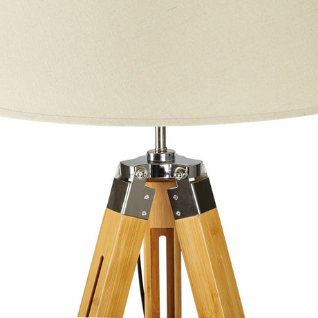 Large Tripod Floor Lamp with Linen Shade