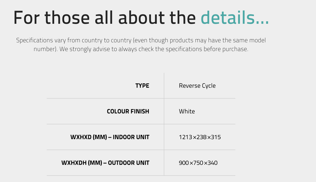 Hisense 8.0 KW V Series Inverter Reverse Cycle Air Conditioner