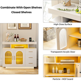 Modern Buffet Sideboard Cabinet with LED Lighting