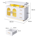 Modern Buffet Sideboard Cabinet with LED Lighting