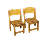 2 x Acacia Stacking Chair