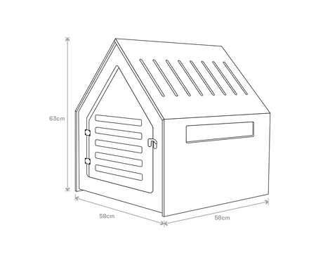 Sleek Black Modern Dog Crate for Small Breeds