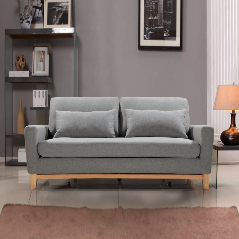 SHASA Grey Celadon 2 Seater Sofa Bed