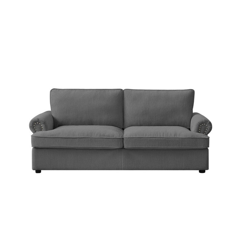 PHEBE Corduroy Dark Grey 3 Seater Sofa Bed