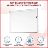 120-Inch Motorized Projector Screen with Remote