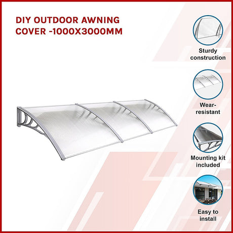 DIY Outdoor Awning Cover -1000x3000mm