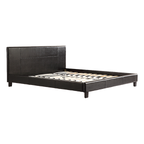 King PU Leather Bed Frame Black