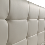 King PU Leather Deluxe Bed Frame White