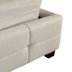 King PU Leather Deluxe Bed Frame White