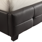 King PU Leather Deluxe Bed Frame Black