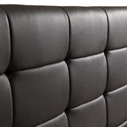 King PU Leather Deluxe Bed Frame Black