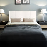 PU Leather Double Bed Headboard Bedhead - White