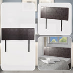 PU Leather Queen Bed Headboard Bedhead - Brown