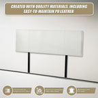 PU Leather King Bed Headboard Bedhead - White
