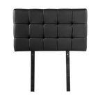 PU Leather Single Bed Deluxe Headboard Bedhead - Black