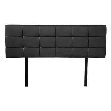 PU Leather Double Bed Deluxe Headboard Bedhead - Black