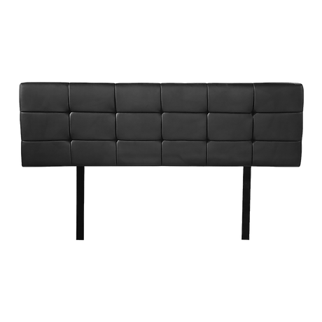 PU Leather Queen Bed Deluxe Headboard Bedhead - Black