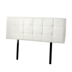 PU Leather King Bed Deluxe Headboard Bedhead - White