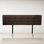 PU Leather King Bed Deluxe Headboard Bedhead - Brown