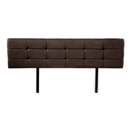 PU Leather King Bed Deluxe Headboard Bedhead - Brown