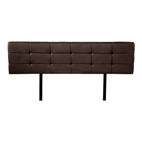 PU Leather King Bed Deluxe Headboard Bedhead - Brown