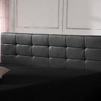 PU Leather King Bed Deluxe Headboard Bedhead - Black