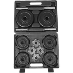 20kg Black Dumbbell Set with Carrying Case