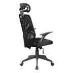 Ergonomic Black Mesh Office Chair with Headrest
