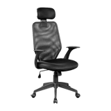 Ergonomic Black Mesh Office Chair with Headrest