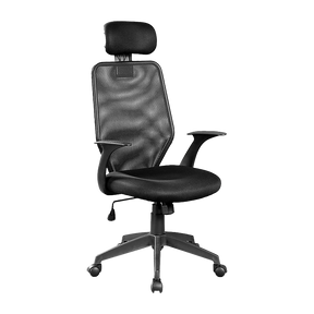Ergonomic Black Mesh Office Chair with Headrest
