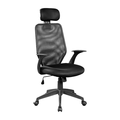 Ergonomic Black Mesh Office Chair with Headrest