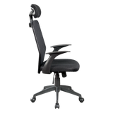 Ergonomic Black Mesh Office Chair with Headrest