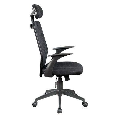 Ergonomic Black Mesh Office Chair with Headrest