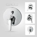 Chrome Bathroom Shower Wall Mixer Diverter w/ WaterMark