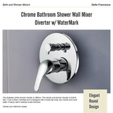 Chrome Bathroom Shower Wall Mixer Diverter w/ WaterMark