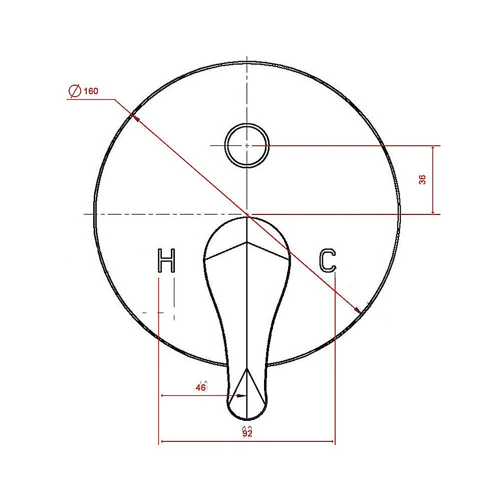 Chrome Bathroom Shower Wall Mixer Diverter w/ WaterMark
