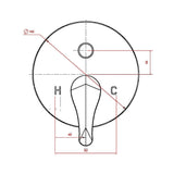 Chrome Bathroom Shower Wall Mixer Diverter w/ WaterMark